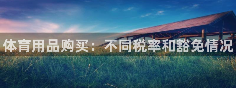 欧陆娱乐app攻略大全：体育用品购买：不同税率和豁免