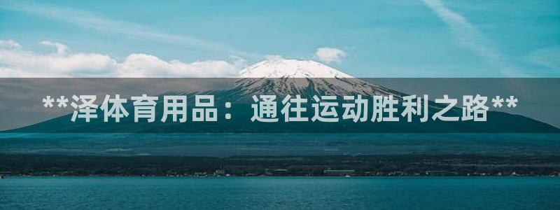 欧陆娱乐挂机怎么玩的：**泽体育用品：通往运动胜利之