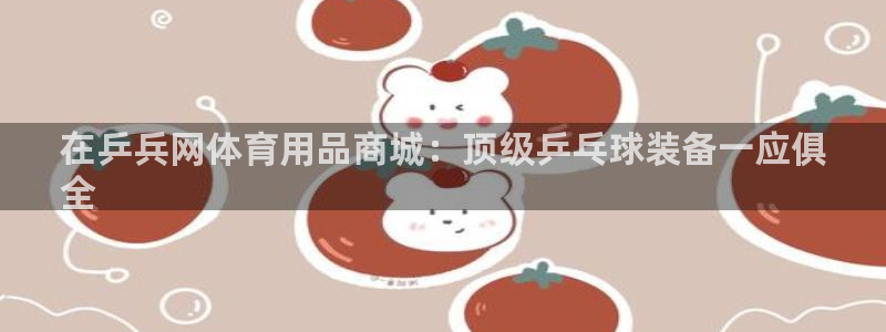 欧陆娱乐挂机项目：在乒兵网体育用品商城：顶级乒乓球装