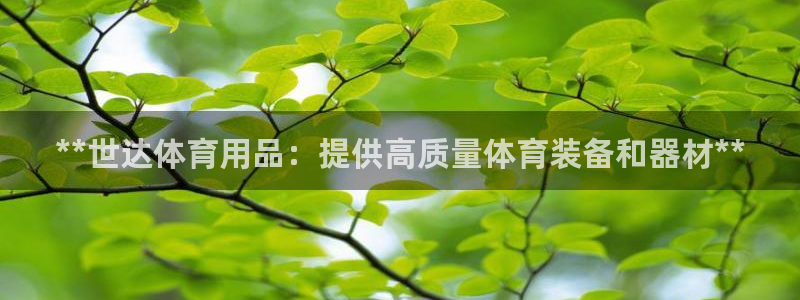 欧陆娱乐不让提现怎么办：**世达体育用品：提供高质量