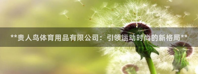 欧陆娱乐图片：**贵人鸟体育用品有限公司：引领运动时
