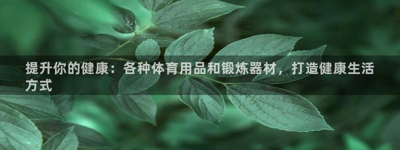 欧陆娱乐可以退钱：提升你的健康：各种体育用品和锻炼器